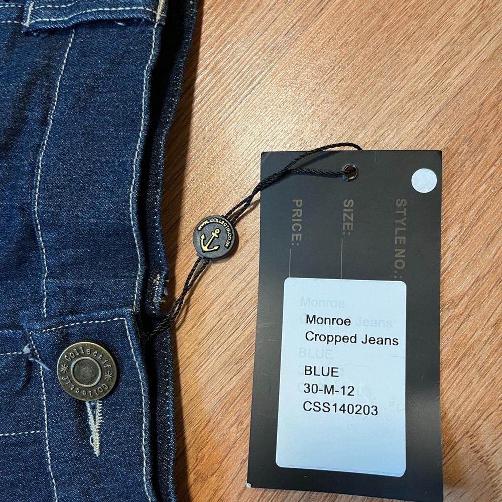 High rise wide leg Monroe blue jeans US 8